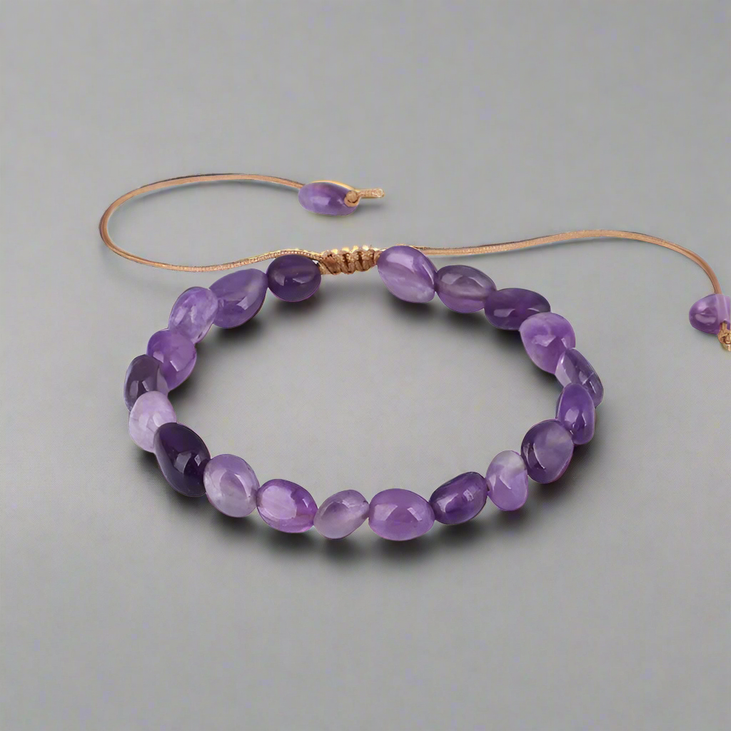 Brățara Armoniei Divine din Ametist Natural– SKY Gemstones