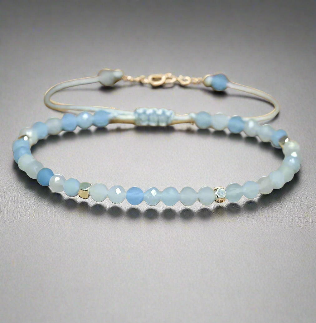 Bratara SKY GEMSTONES Acvamarin 4mm