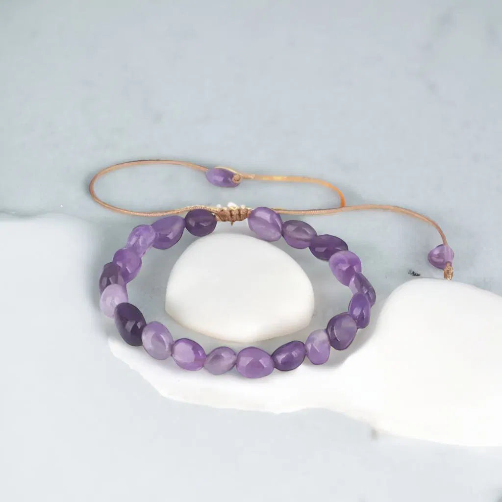 Brățara Armoniei Divine din Ametist Natural– SKY Gemstones